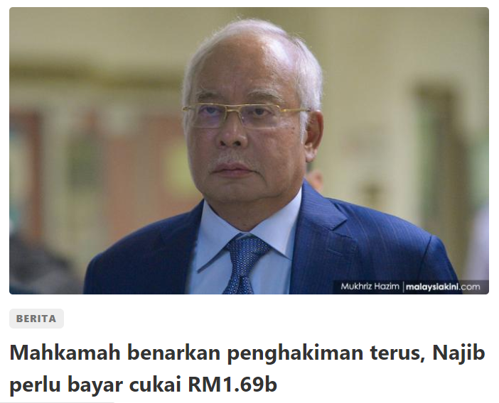 “DS Najib diperintahkan oleh Mahkamah melalui Penghakiman Terus untuk membayar kepada LHDN cukai yang tidak dibayar dari 2011 hingga 2017.” Apa itu Penghakiman Terus?